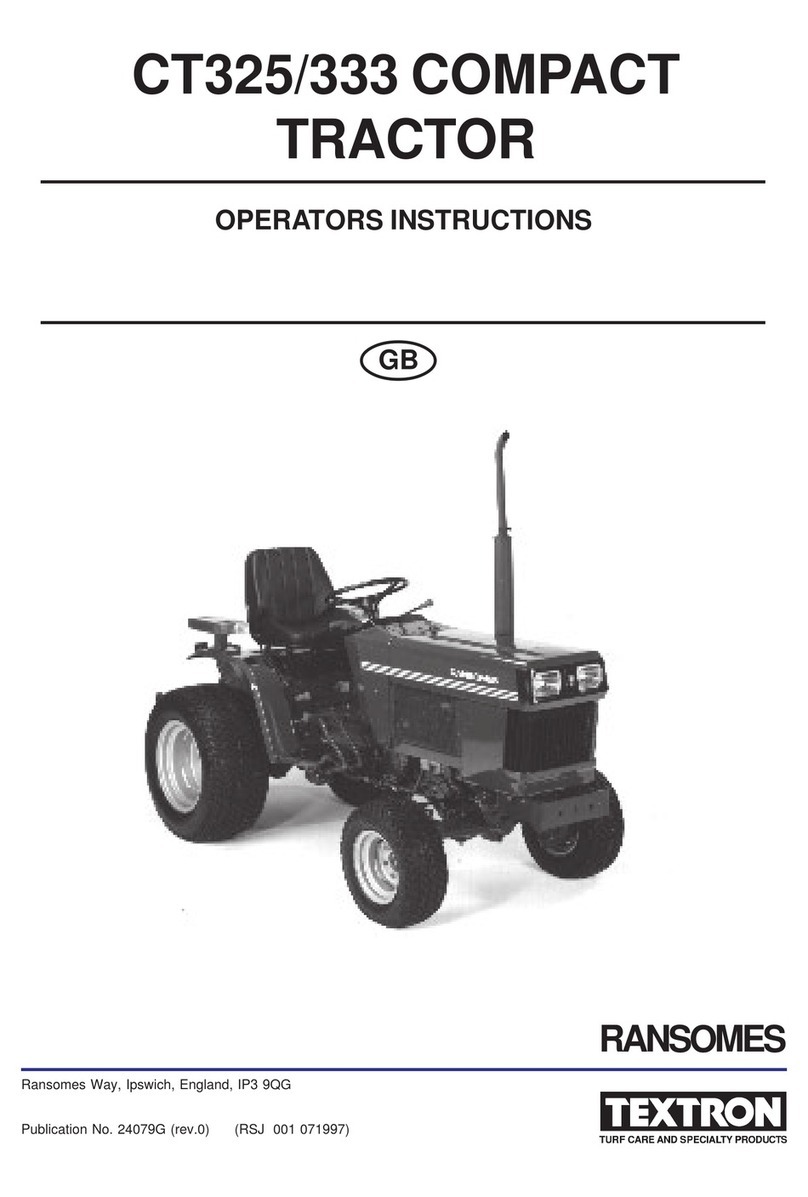 Ransomes CT325 Operator instructions