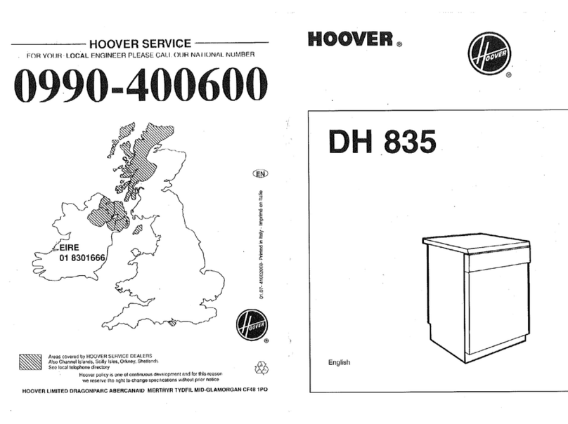 Hoover DH 835 User manual