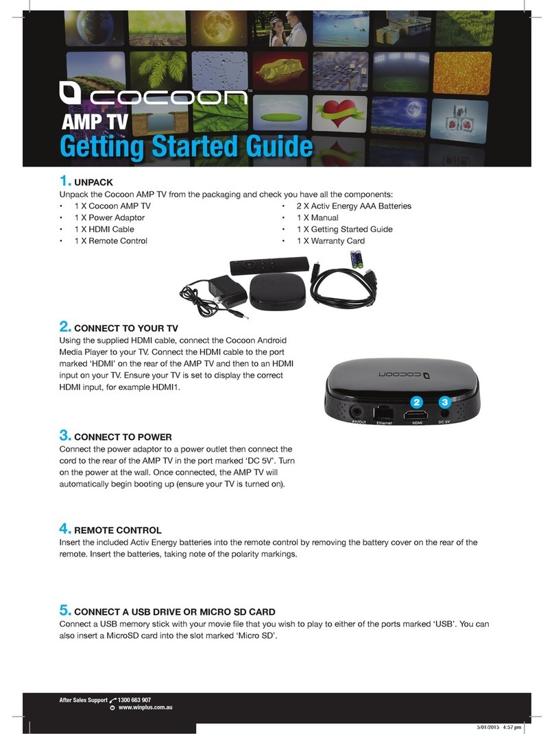 Cocoon AMP TV User manual