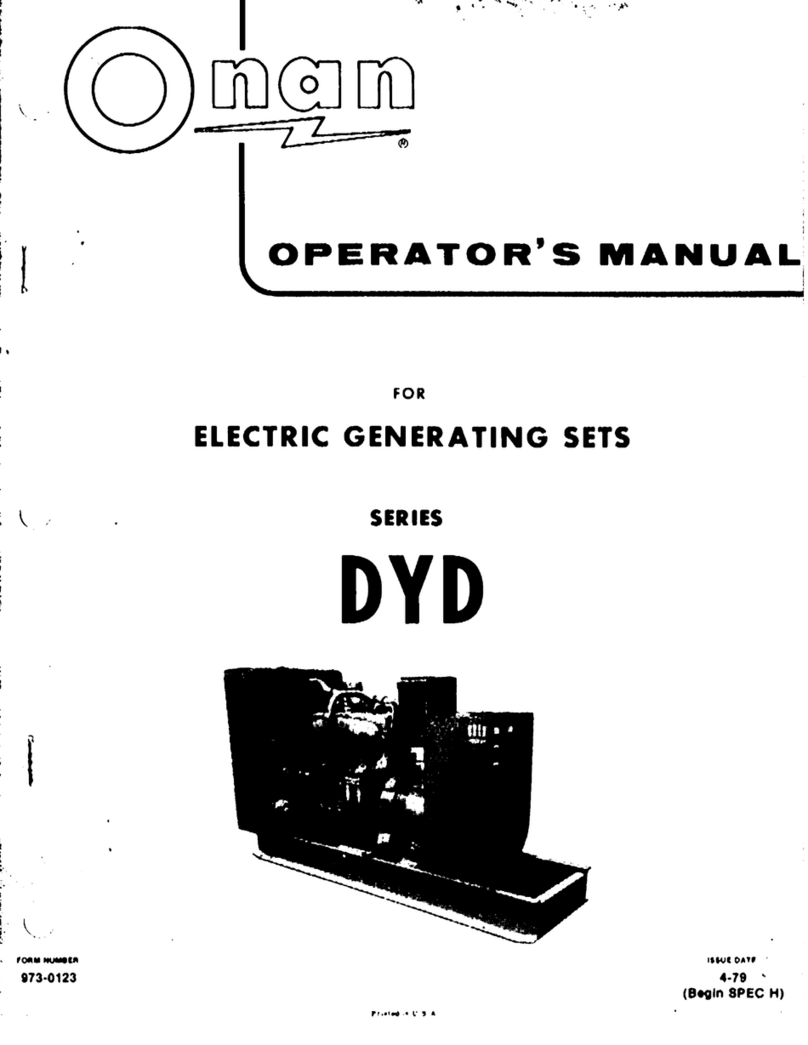 Onan DYD Series User manual