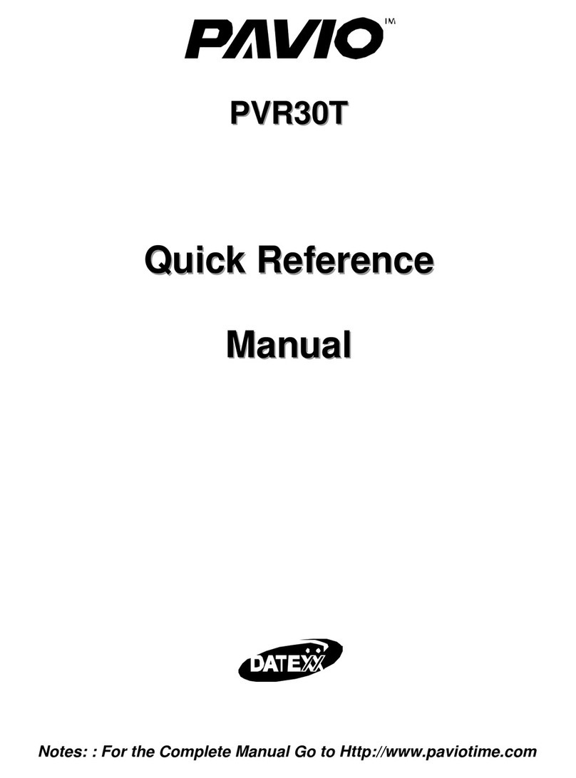 Datexx Pavio PVR30T Quick reference guide