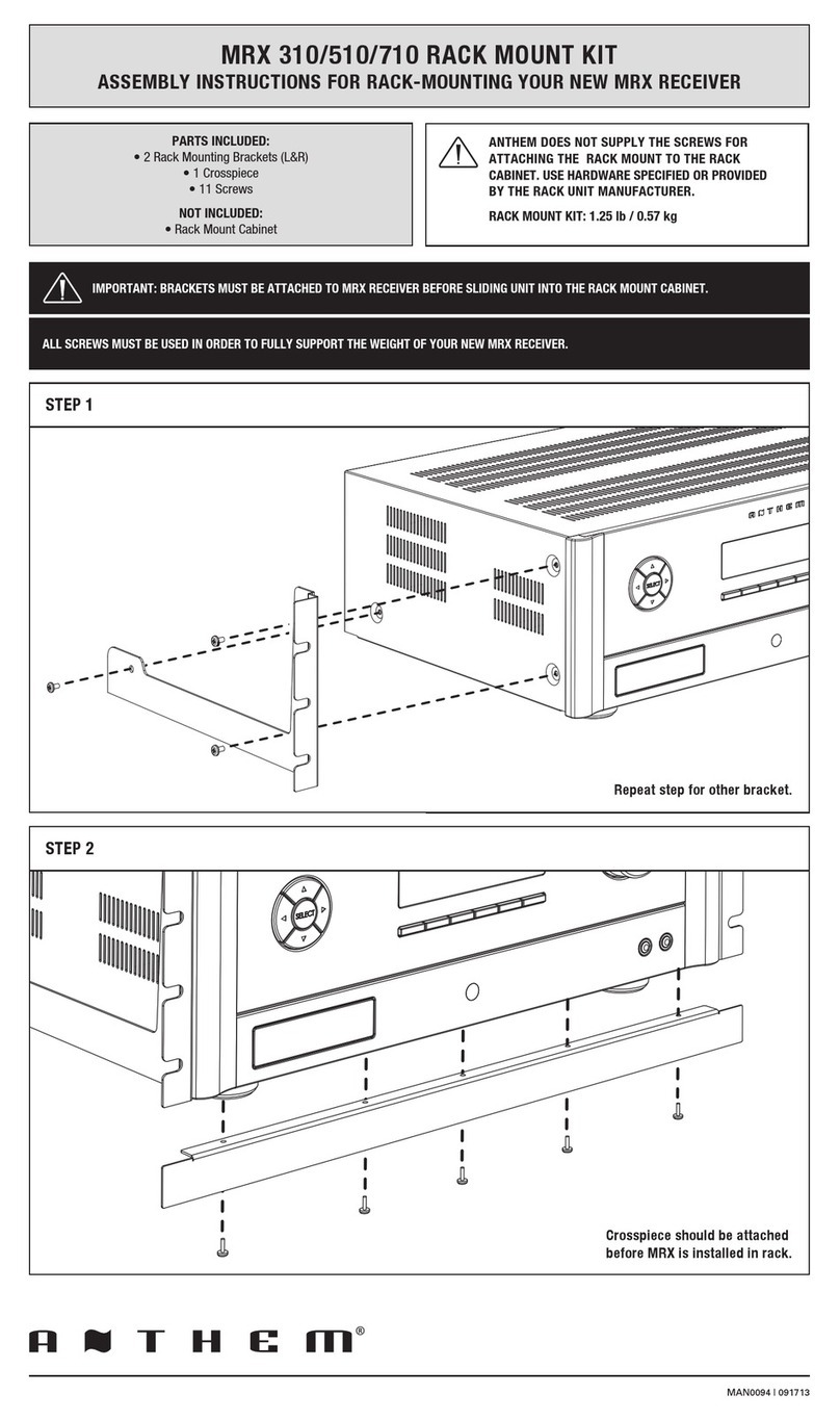 Anthem MRX 310 Assembly instructions