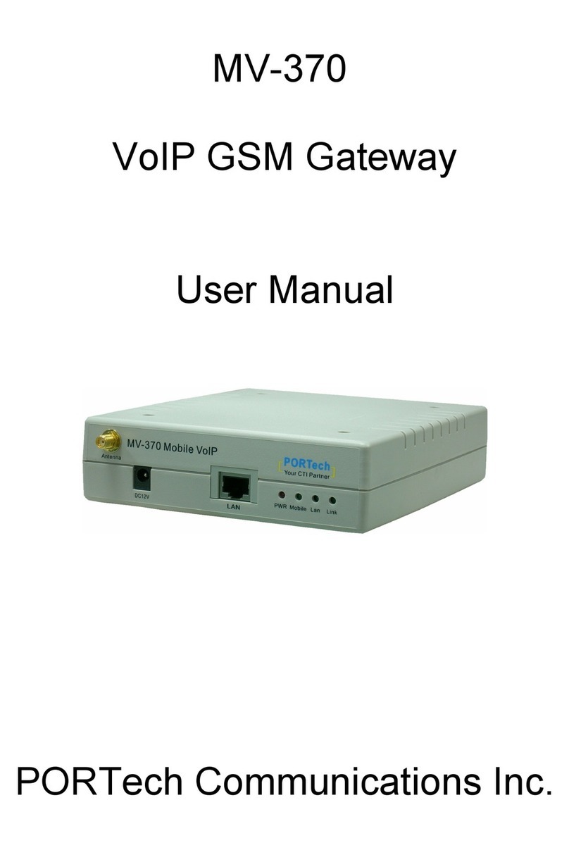 Portech MV-370 User manual
