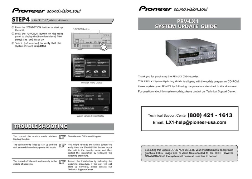 Pioneer PRV-LX1 Technical manual