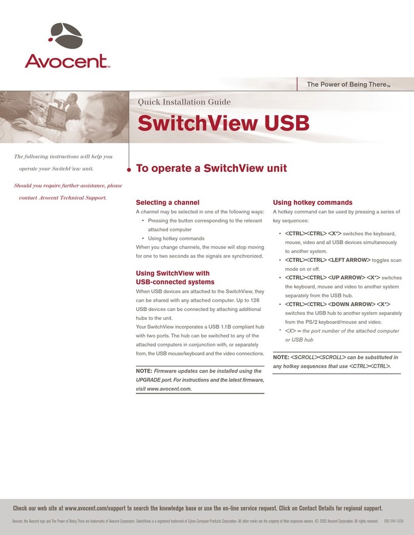 Avocent SwitchView User manual