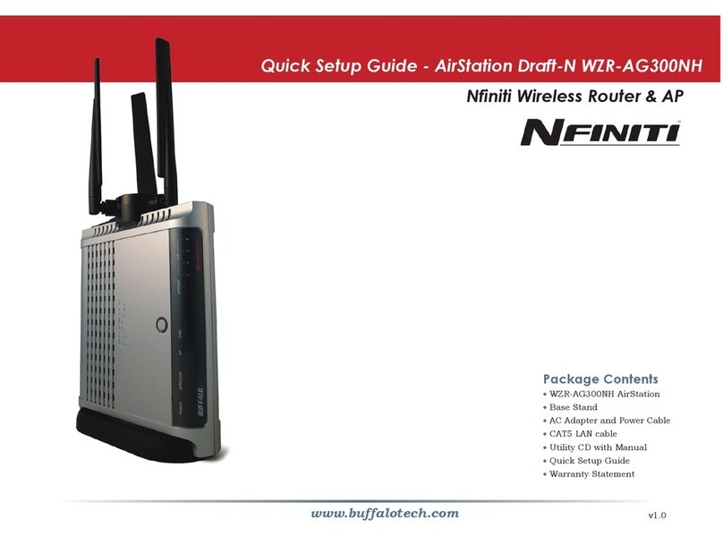 Buffalo Tech AirStation NFiniti Draft-N WZR-AG300NH Quick setup guide