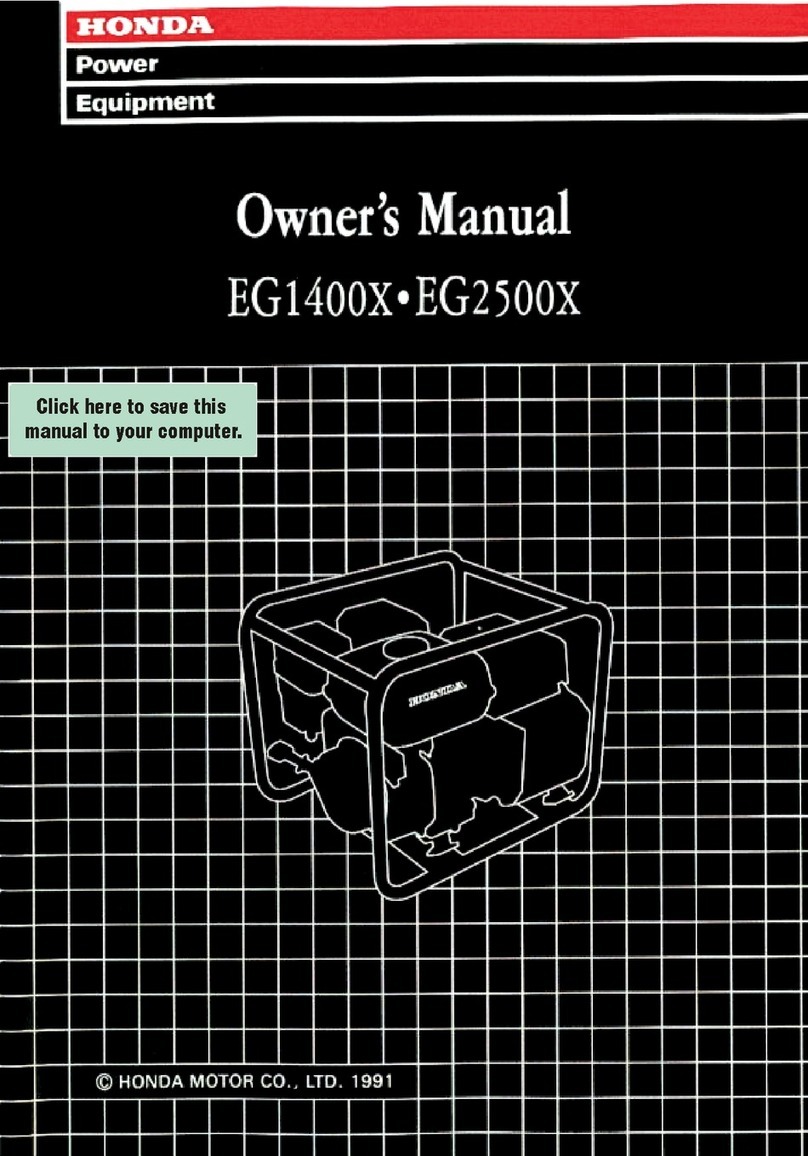 Honda Automobiles EG2500X owner's manual