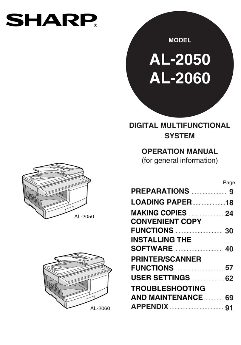 Sharp AL-2060 User manual