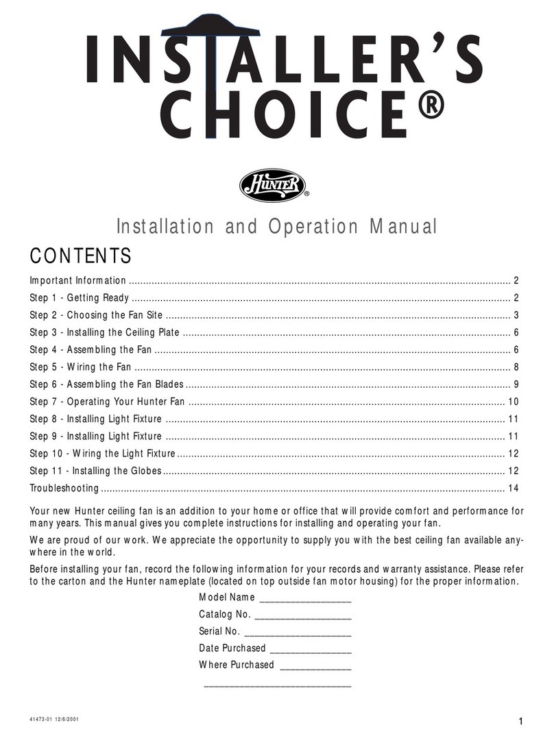 Hunter Installer's Choice User manual
