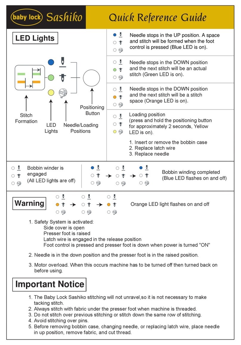 Baby Lock Sashiko User manual