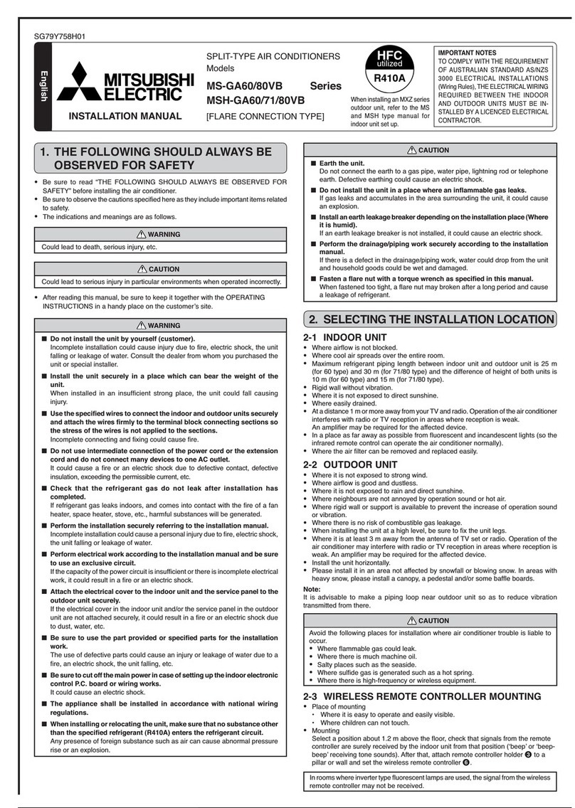 Mitsubishi Electric MS-GA60VB User manual Mitsubishi Electric MS-GA60VB User manual