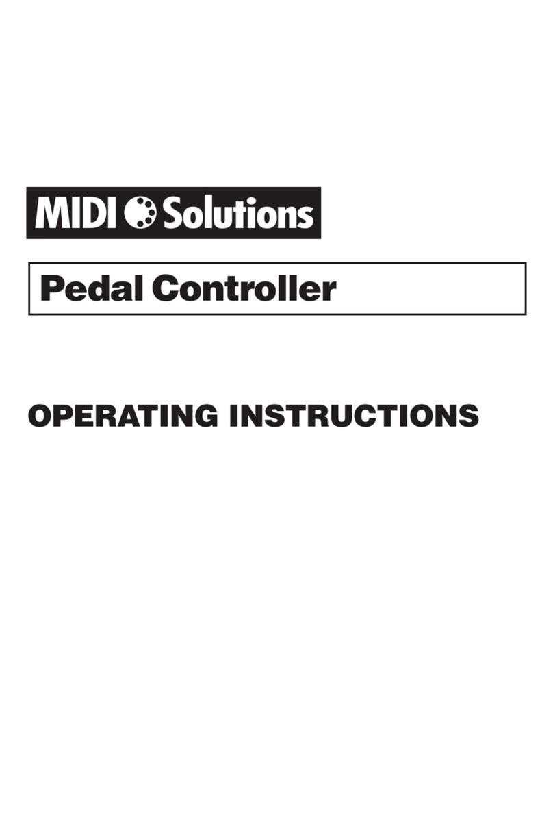 Midi Solutions Pedal Controller operating instructions Midi Solutions Pedal Controller operating instructions