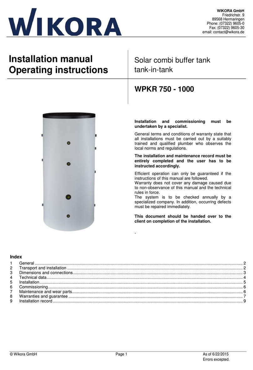 WIKORA WPKR 750 Installation manual operating instructions WIKORA WPKR 750 Installation manual operating instructions