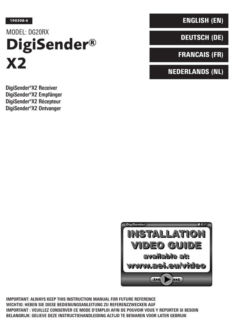 DigiSender X2 DG20RX owner's manual