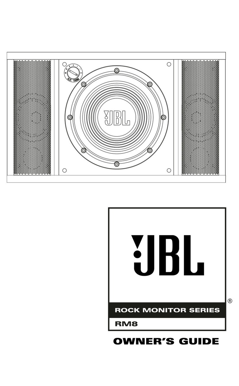 JBL RM8 Rock Monitor Series owner's guide