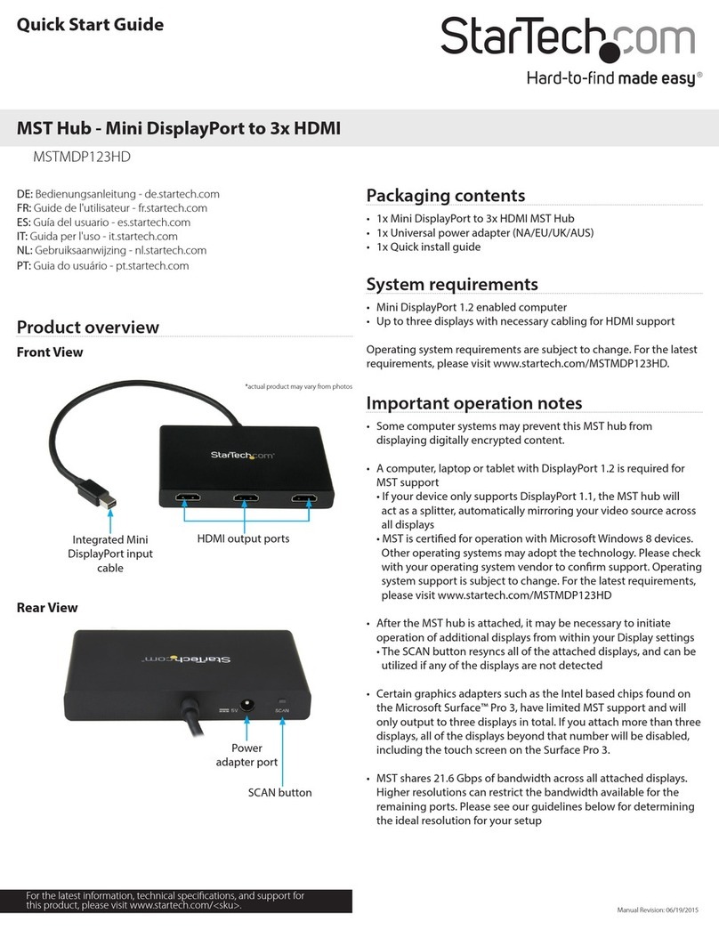 StarTech.com MSTMDP123HD User manual