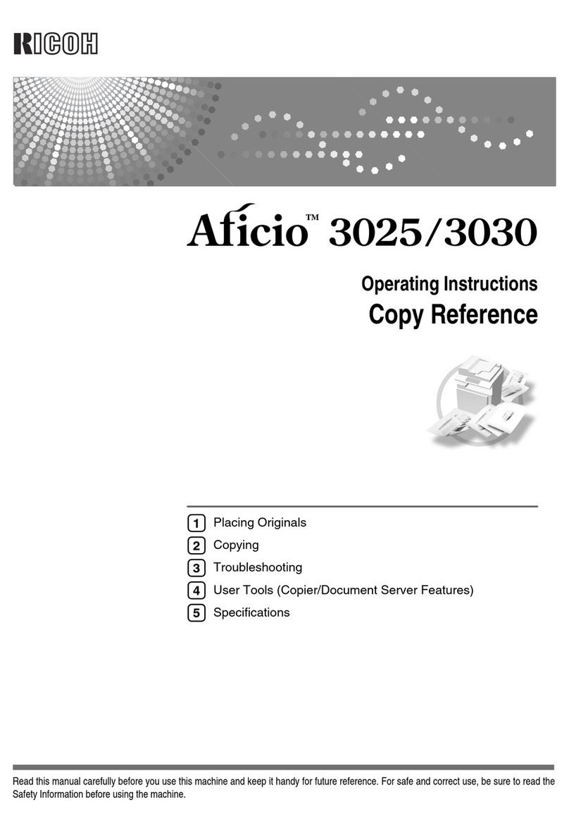 Ricoh Afico 3030 operating instructions