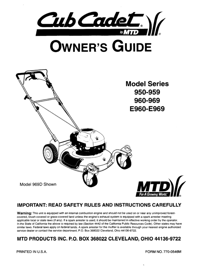 Cub Cadet 950-959 User manual