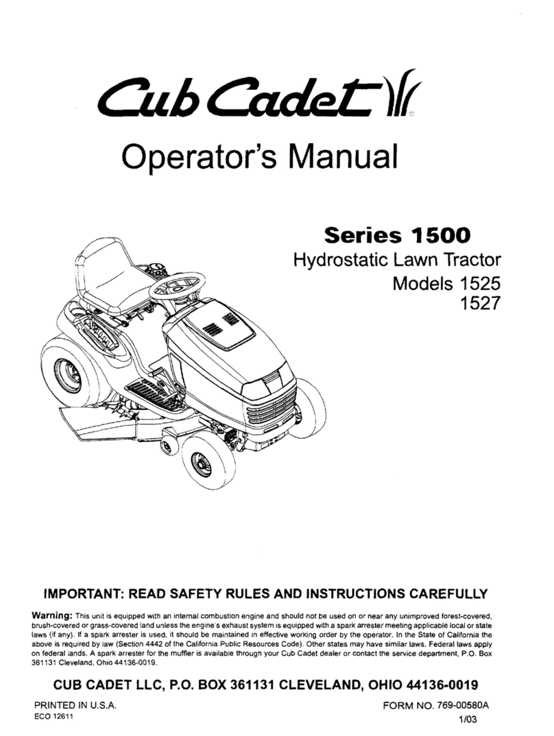 Cub Cadet 1525 User manual Cub Cadet 1525 User manual