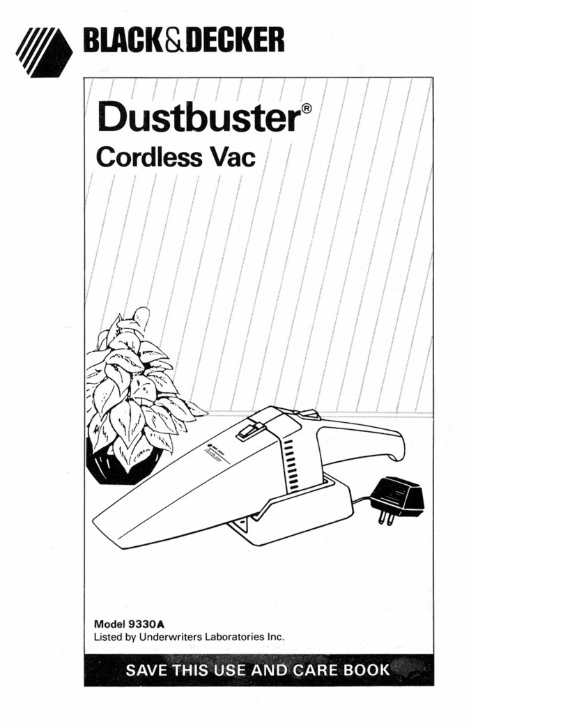 Black & Decker Dustbaster 9330A Installation instructions