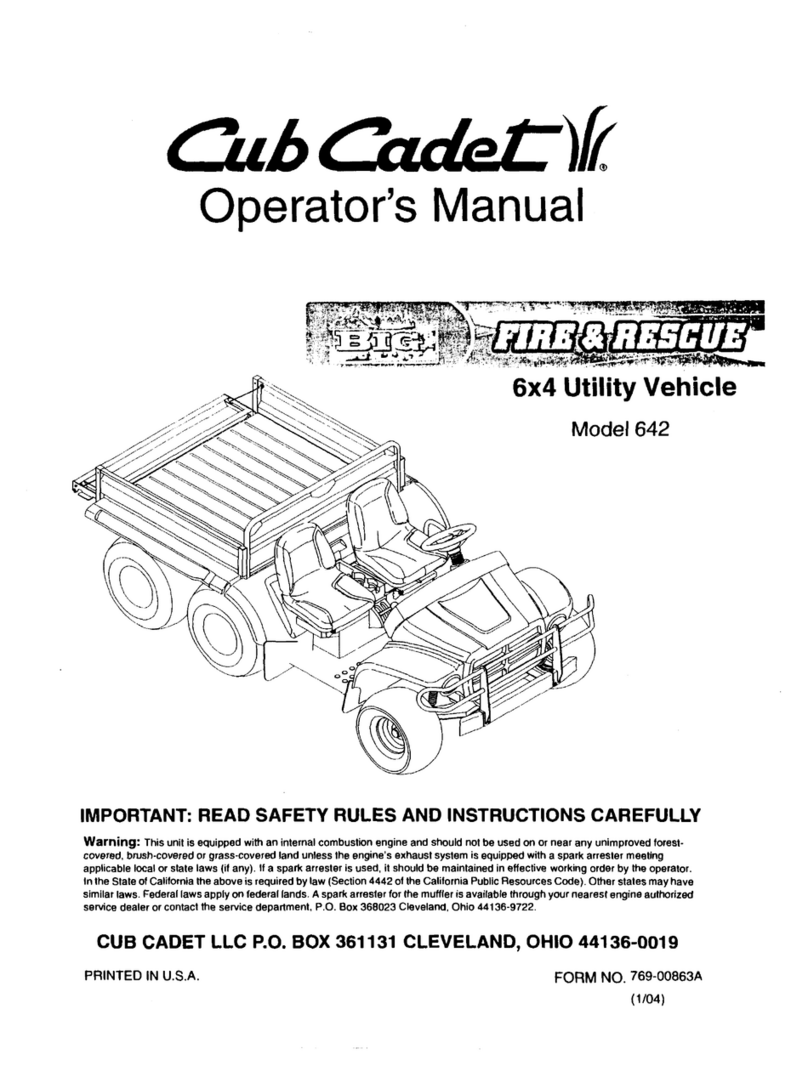 Cub Cadet Fire & Rescue 642 User manual