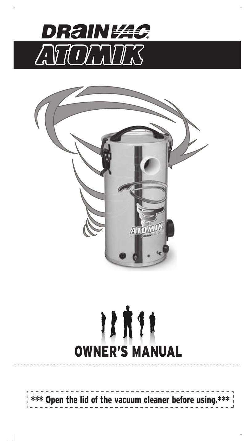 Drainvac Atomik owner's manual