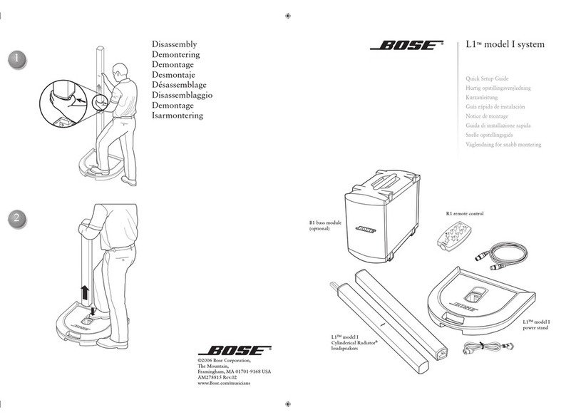 Bose L1 Model I Quick setup guide