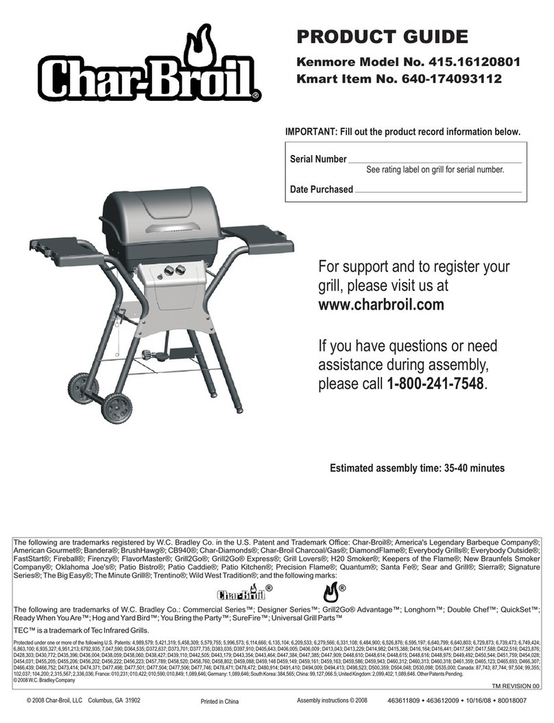 Char-Broil 415.16120801 Product guide