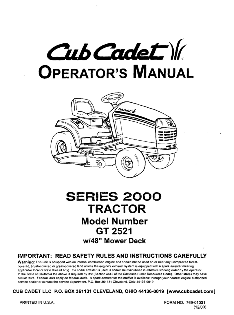 Cub Cadet GT 2521 User manual