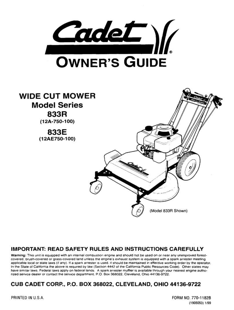 Cadet 833R series owner's guide Cadet 833R series owner's guide