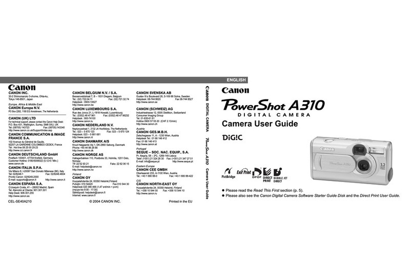 Canon PowerShot A310 User manual