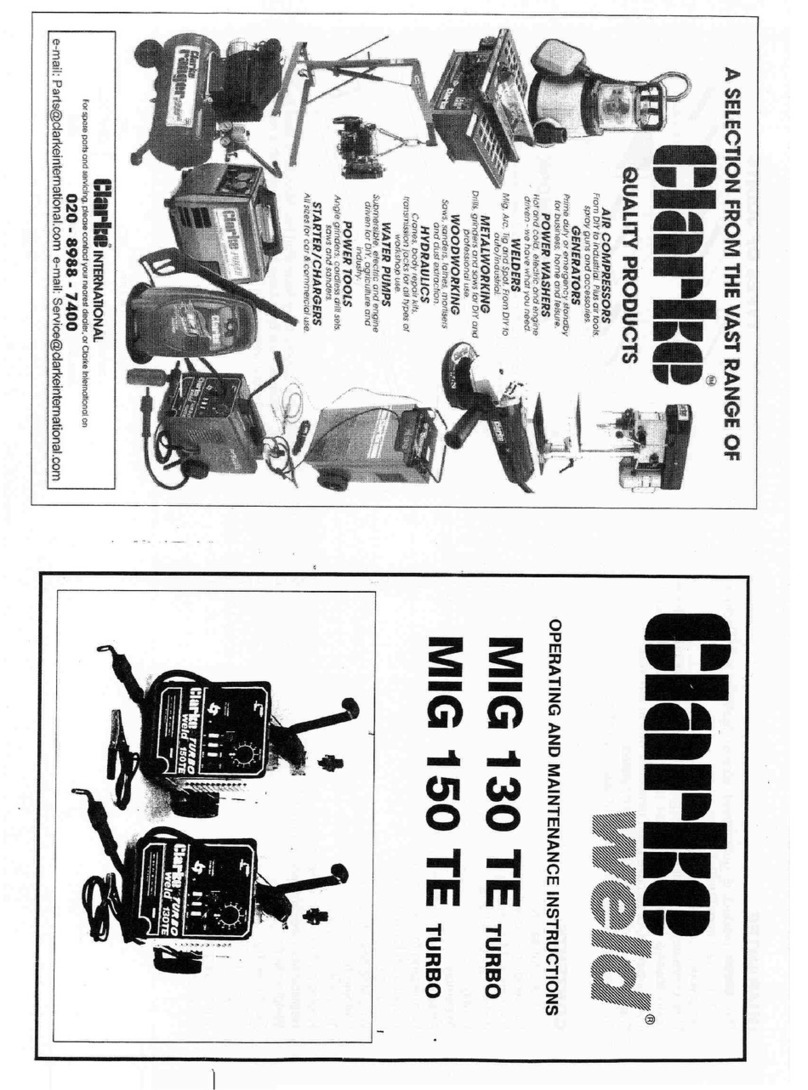 Clarke Weld MIG 130 TE Turbo Manual