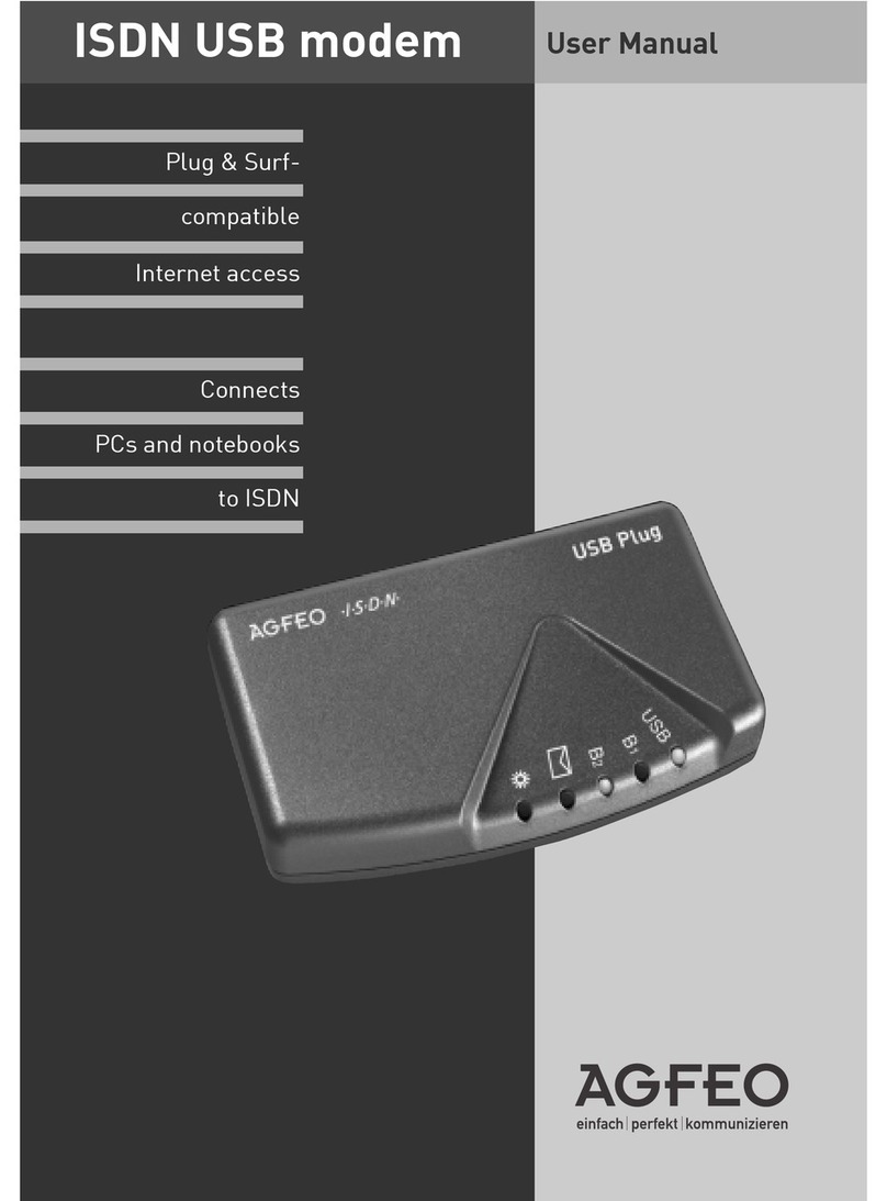 AGFEO ISDN USB modem user manual