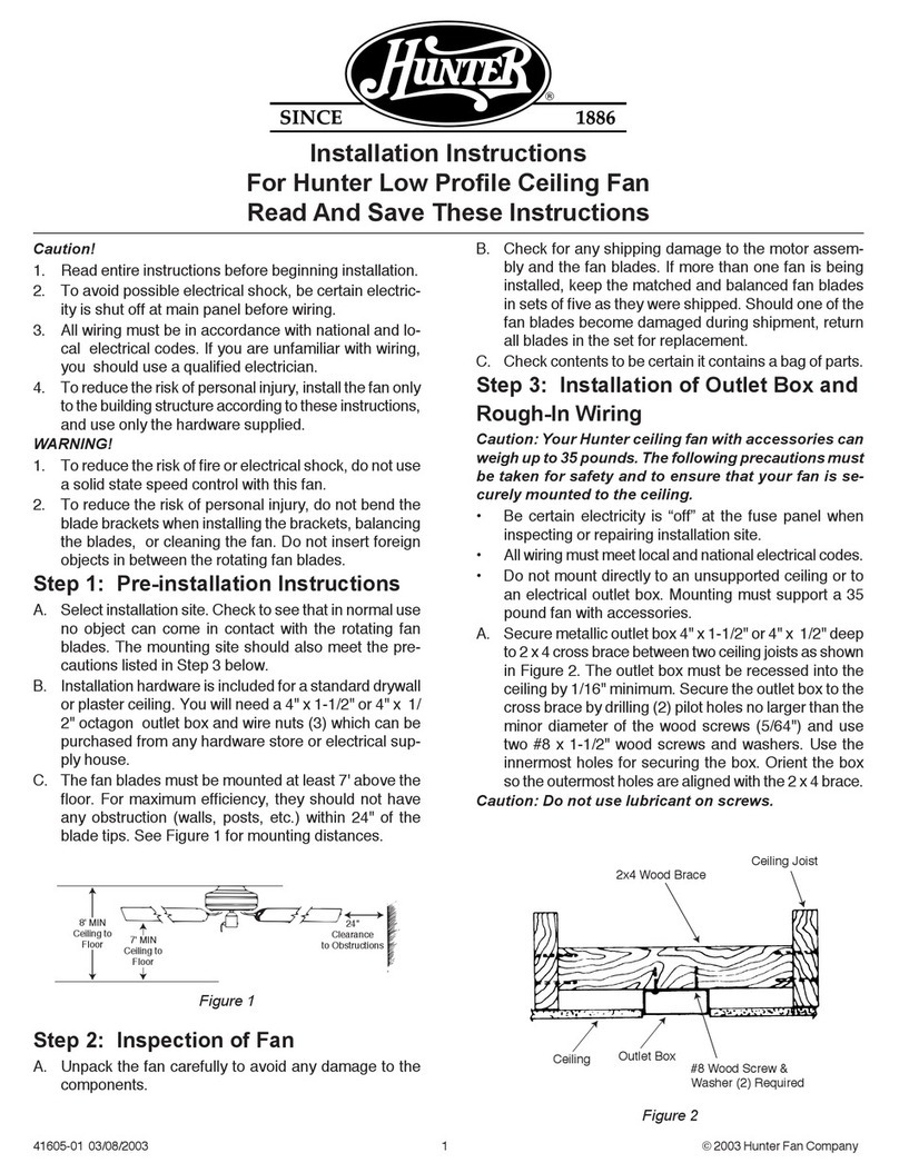 Hunter Low Profile User manual