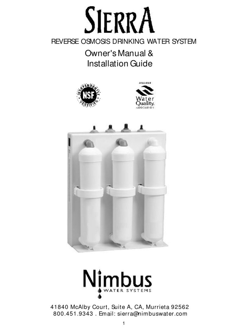 Nimbus Water Systems Sierra Troubleshooting guide Nimbus Water Systems Sierra Troubleshooting guide