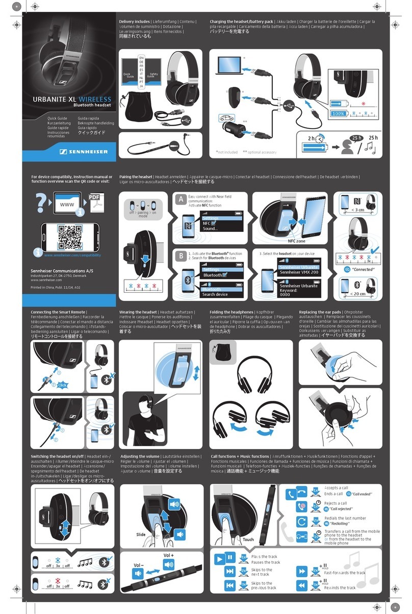 Sennheiser URBANITE XL quick guide