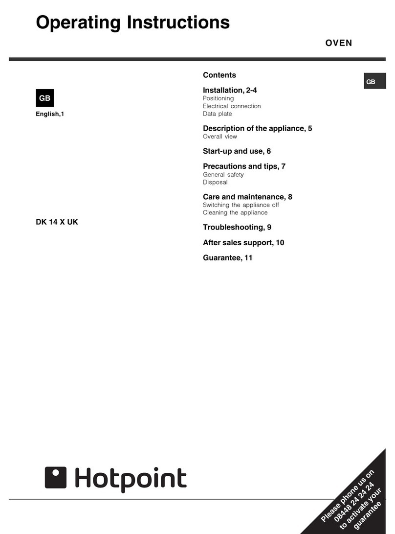 Hotpoint DK 14 X UK operating instructions Hotpoint DK 14 X UK operating instructions