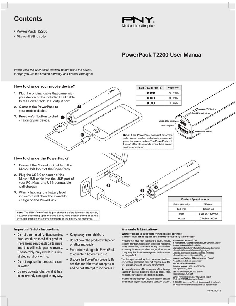 PNY PowerPack T2200 user manual