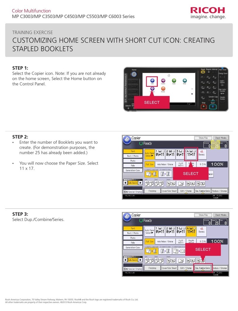 Ricoh MP C3003 User manual