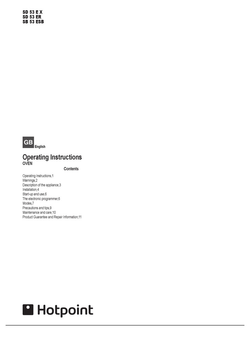 Hotpoint SD 53 E X operating instructions