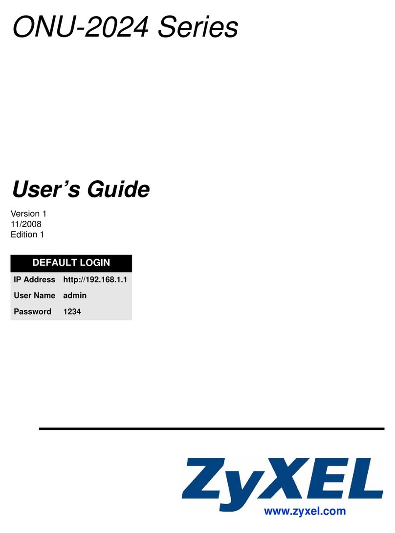 ZyXEL Communications ONU-2024 Series user guide