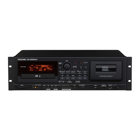 Tascam CD-A550mkII owner's manual