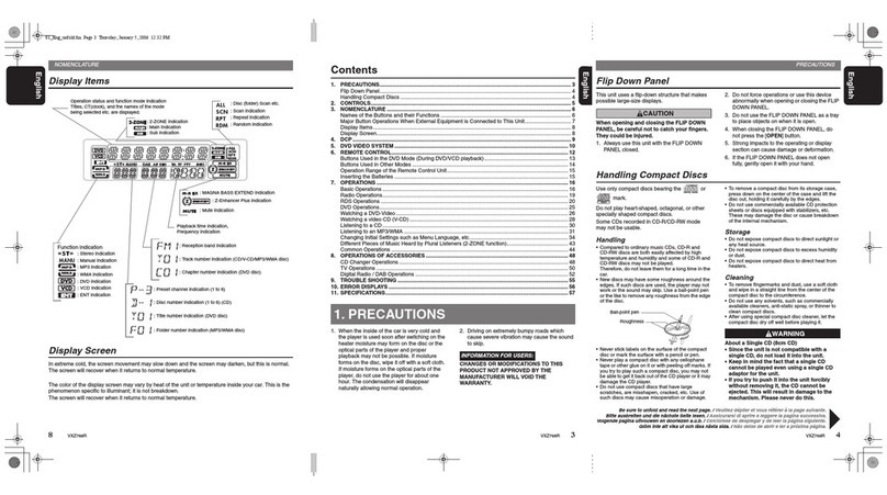Clarion VXZ768R User manual