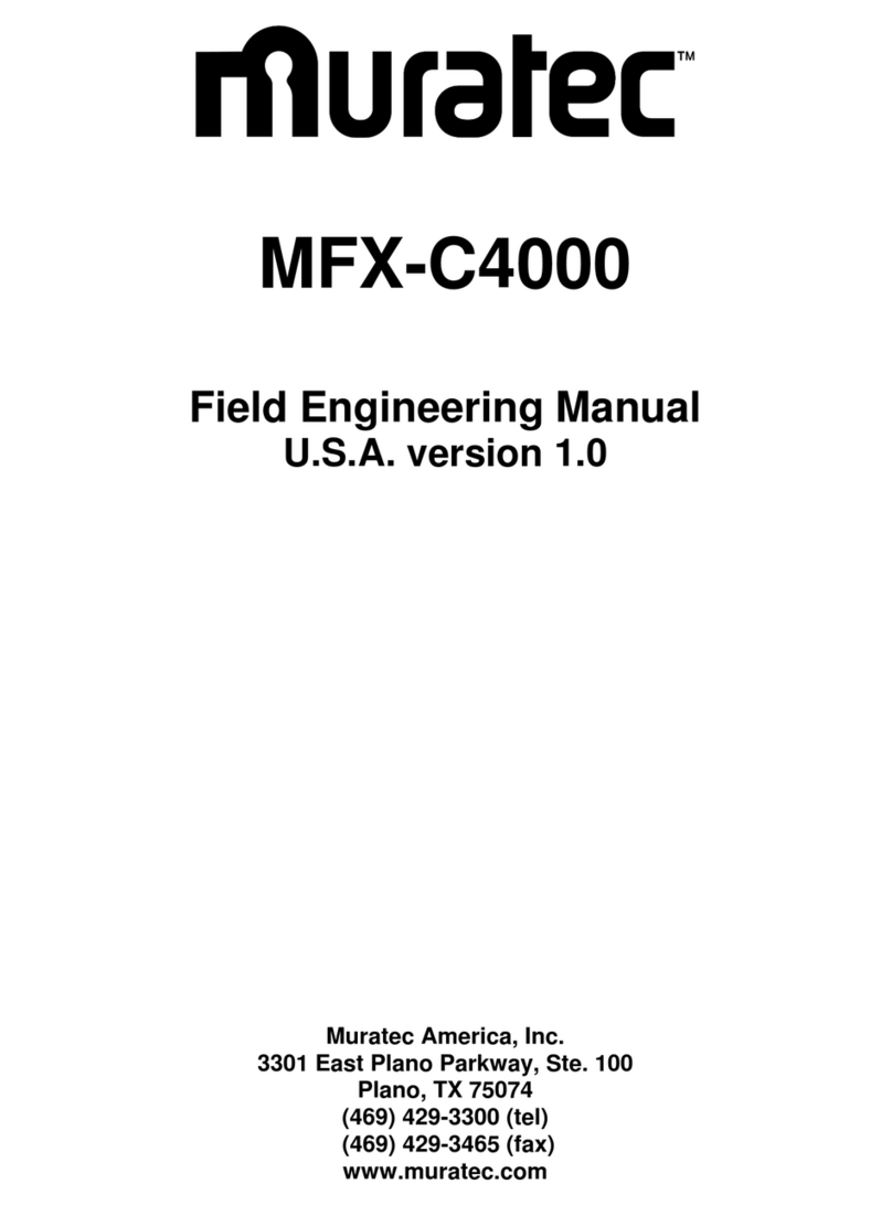 Muratec MFX-C4000 Installation and operation manual