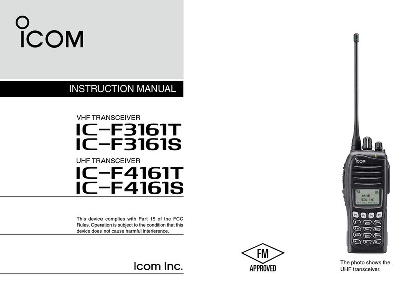 Icom IC-F3161T instruction manual