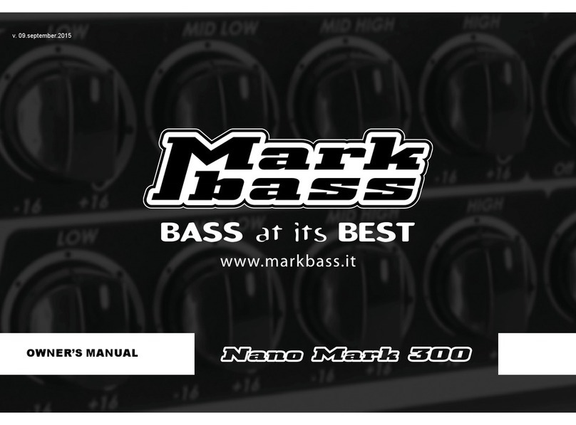 Mark Bass Nano Mark 300 owner's manual