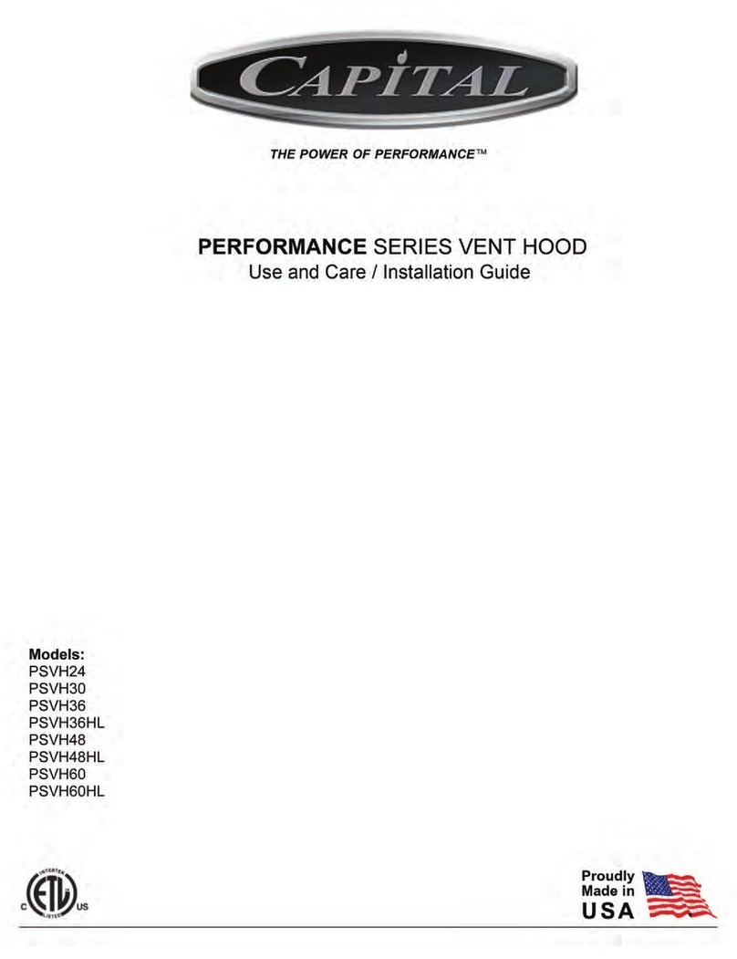 Capital PSVH24 Use and care/installation manual Capital PSVH24 Use and care/installation manual