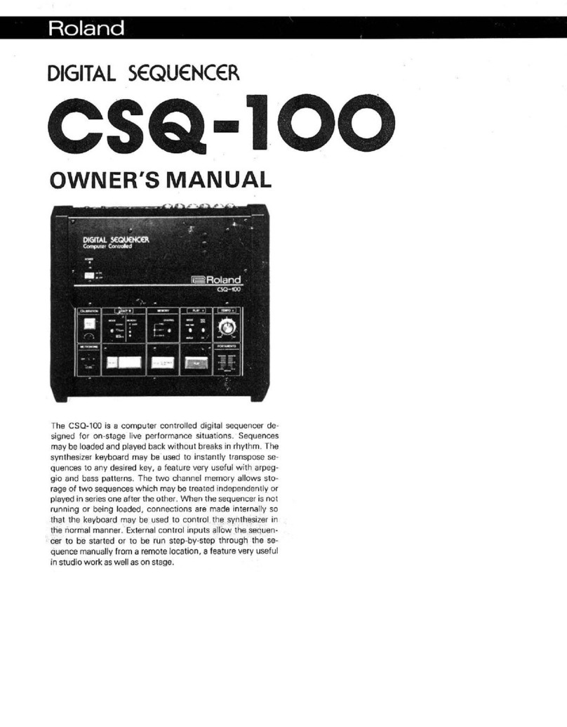 Roland CSQ-100 User manual Roland CSQ-100 User manual