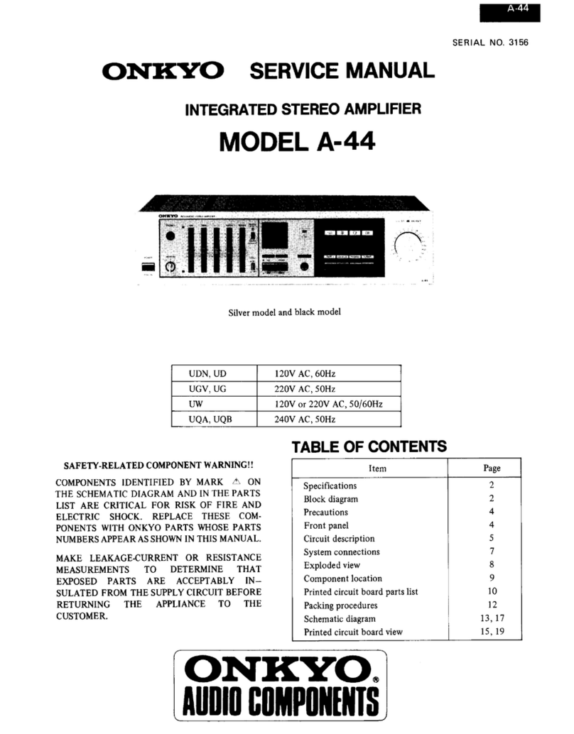Onkyo A-44 User manual