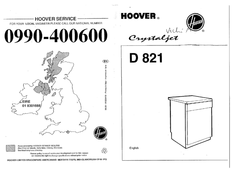 Hoover Crystaljet D 821 User manual